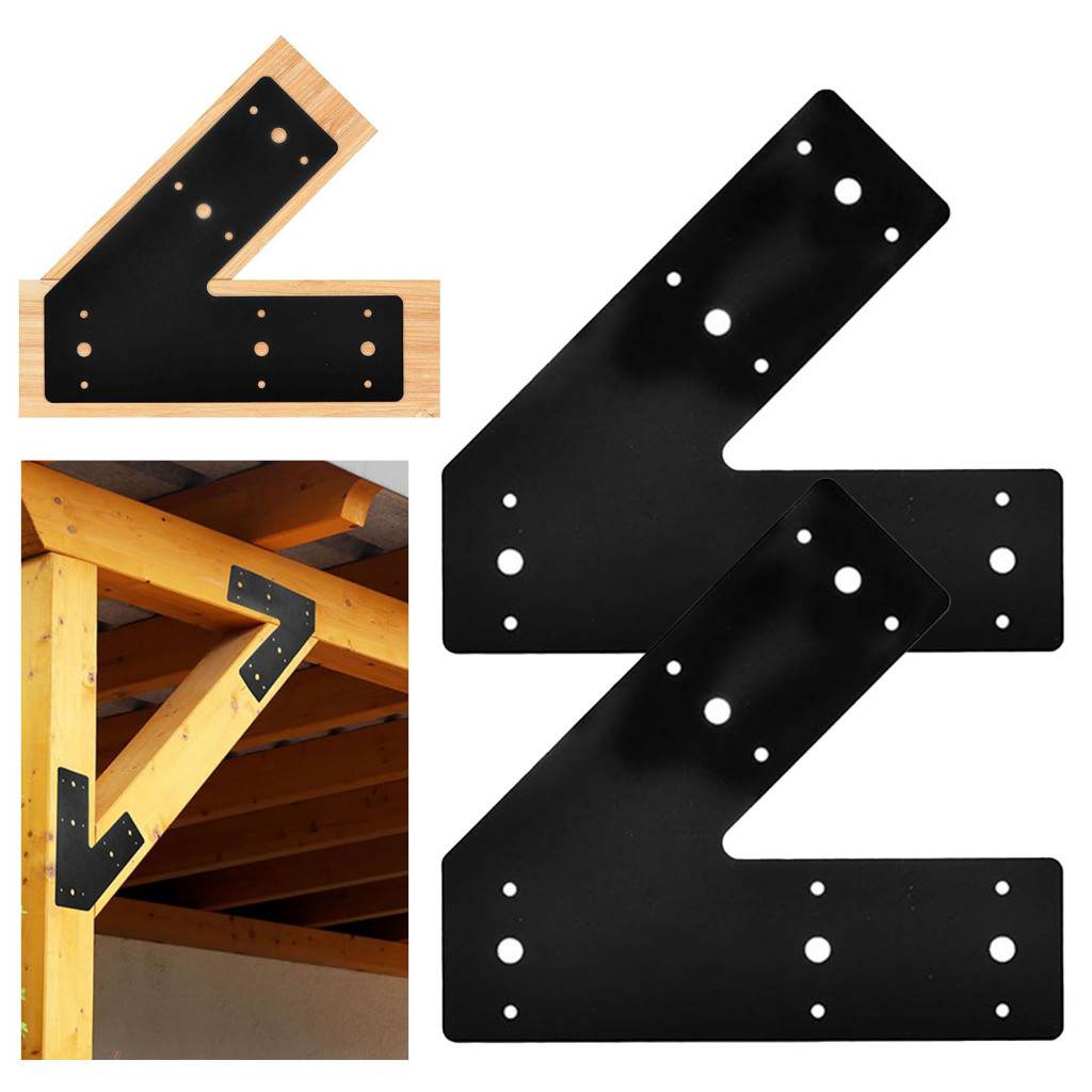 Metal Fixed Repair Plate Bracket Wood Roof Trusses Framing 2pcs Heavy ...