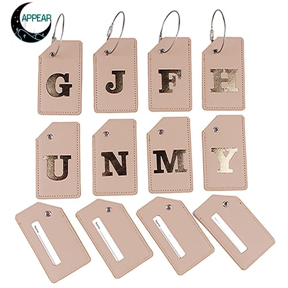 APPEAR Luggage Tags, PU Leather Resealable Baggage Handbag Label, Anti ...