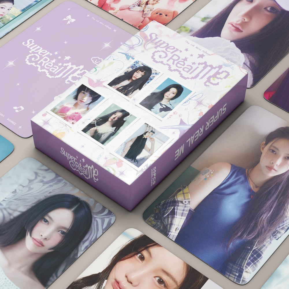 ILLIT SUPER REAL ME album MINJU IROHA Photocard Lomo Card 55pcs/box ...