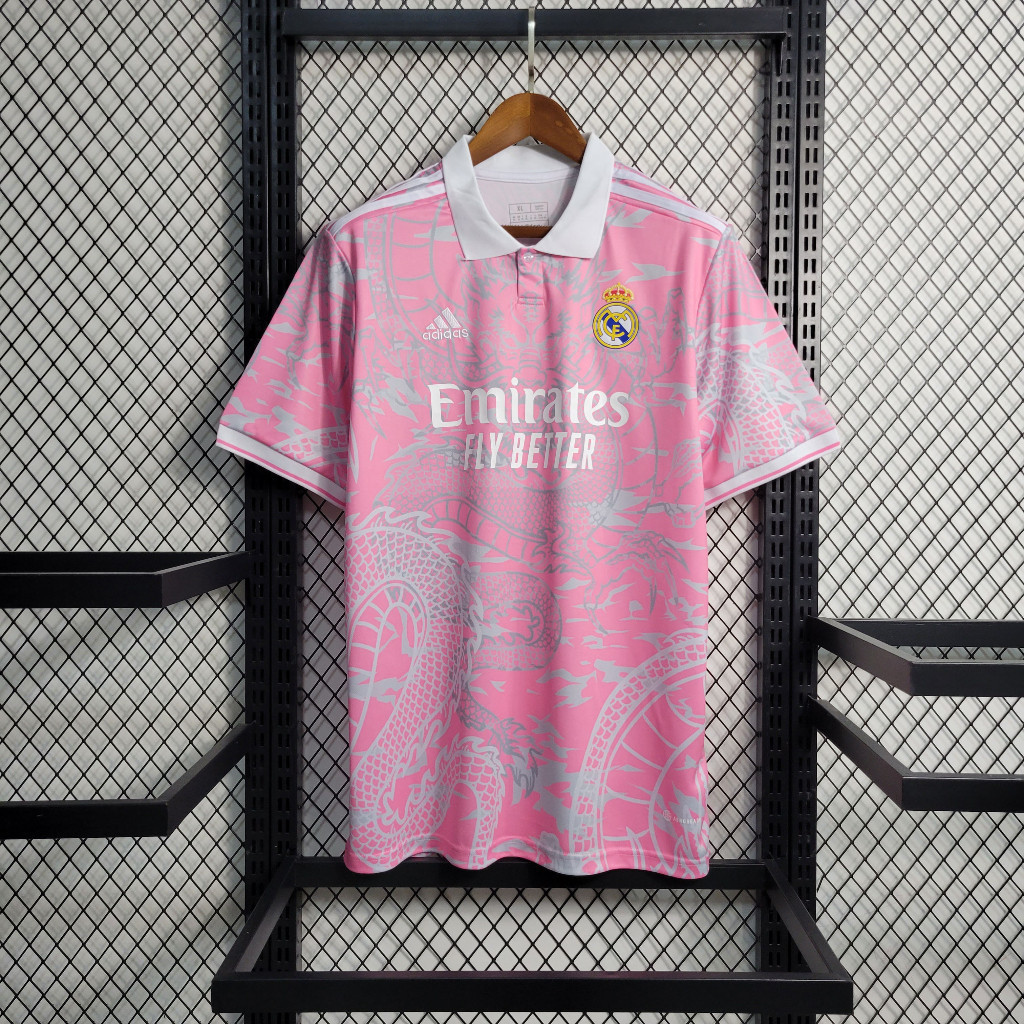 Real Madrid Jersey 23 24 Pink Dragon Football Shirt Shopee Philippines