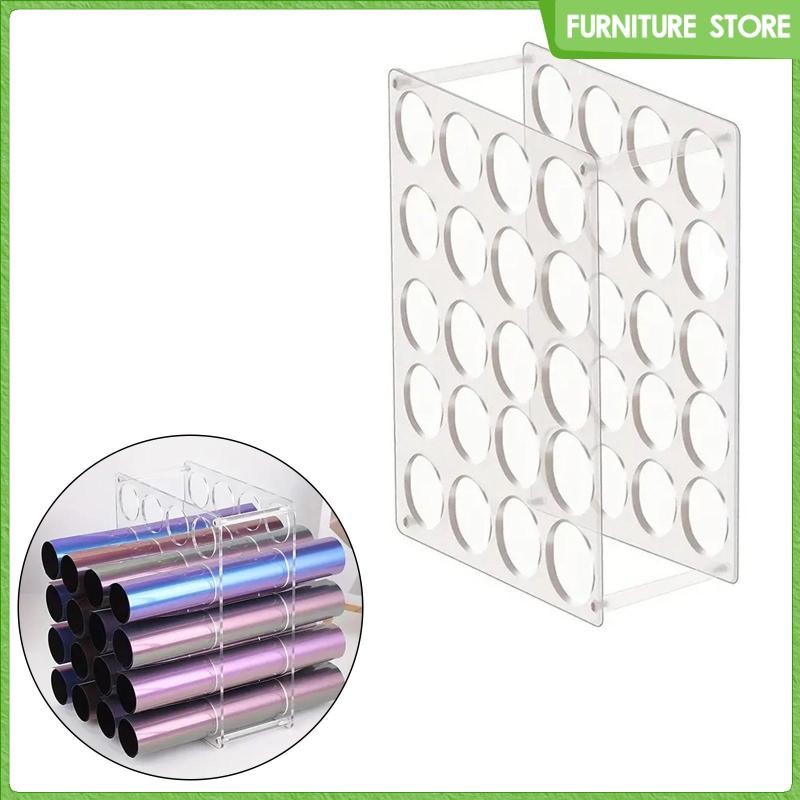 [Wishshopeelxj] Vinyl Storage Rack, Vinyl Roll Holder, Clear Portable ...