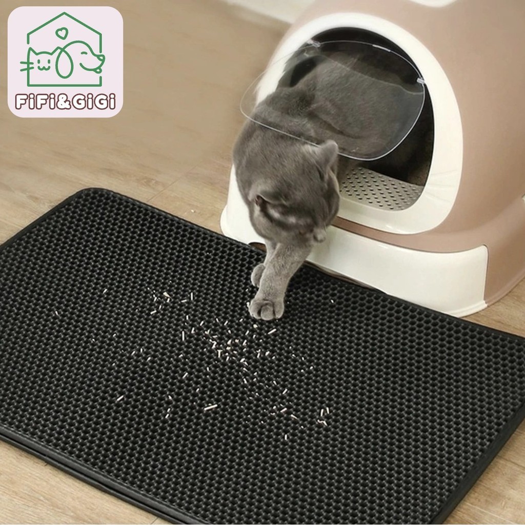 Cat Mat Double Layer Cat Litter Mat Trapping Mat Waterproof Eva Washable Carpet Shopee Philippines