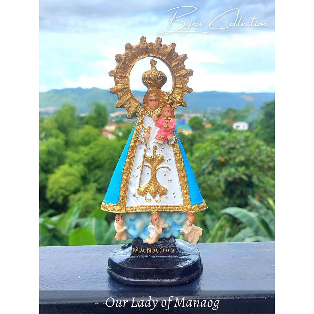 Our Lady of Manaoag Figurine Display Blessed Virgin Mary Figurine Home ...