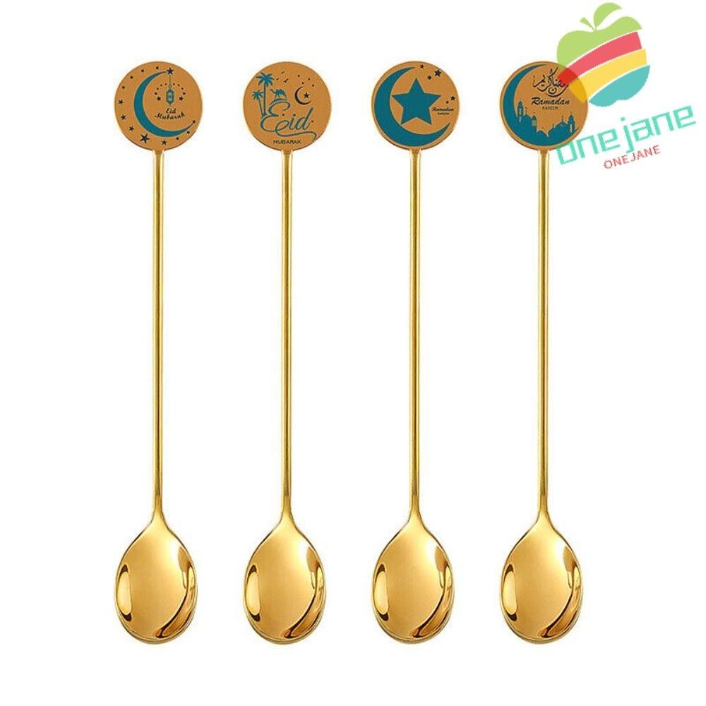 ONEJANE Star Moon Spoon Fork Set, Stainless Steel Party Supplies