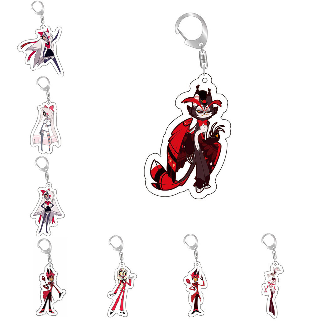 Hazbin Hotel Keychain Anime Peripheral Acrylic Pendant Cartoon Figures ...