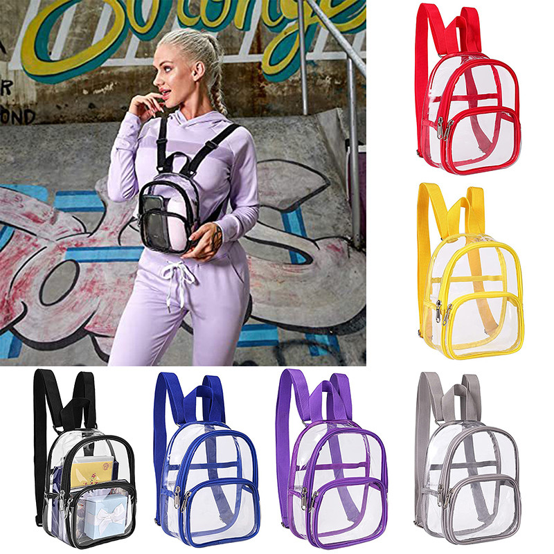 【bag】 PVC Transparent Backpack Fashion Simple Lightweight Backpack Cute ...