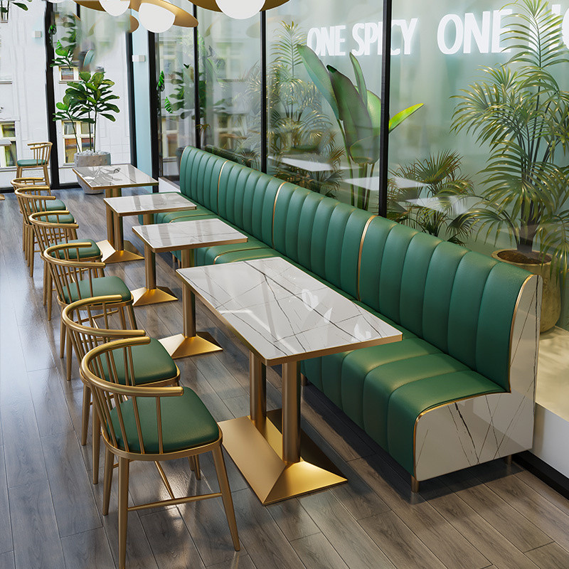 Milk Tea Shop Table and Chair Set Burger Shop Booth Sofa Coffee Western ...