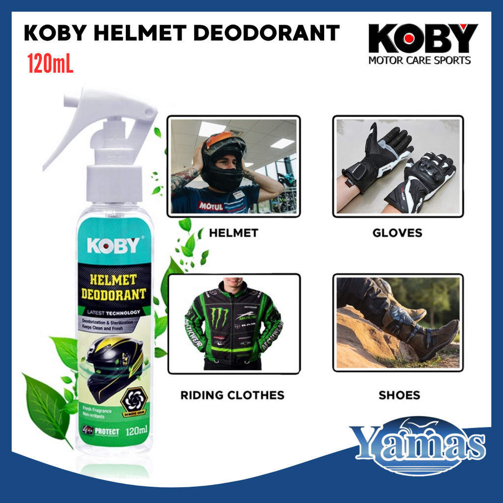 MOTO PARTS CARE ORIGINAL KOBY HELMET DEODORANT 120ML FOR MOTORCYCLE