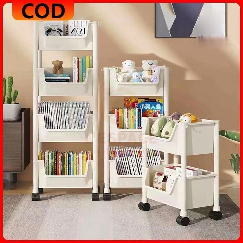 Moving Rack Toy Organizer Storage Rack Snack Cabinet Storage Kitchen ...