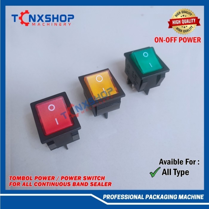 TOMBOL MESIN Power Switch Button On Off Switch for Continuous Band ...
