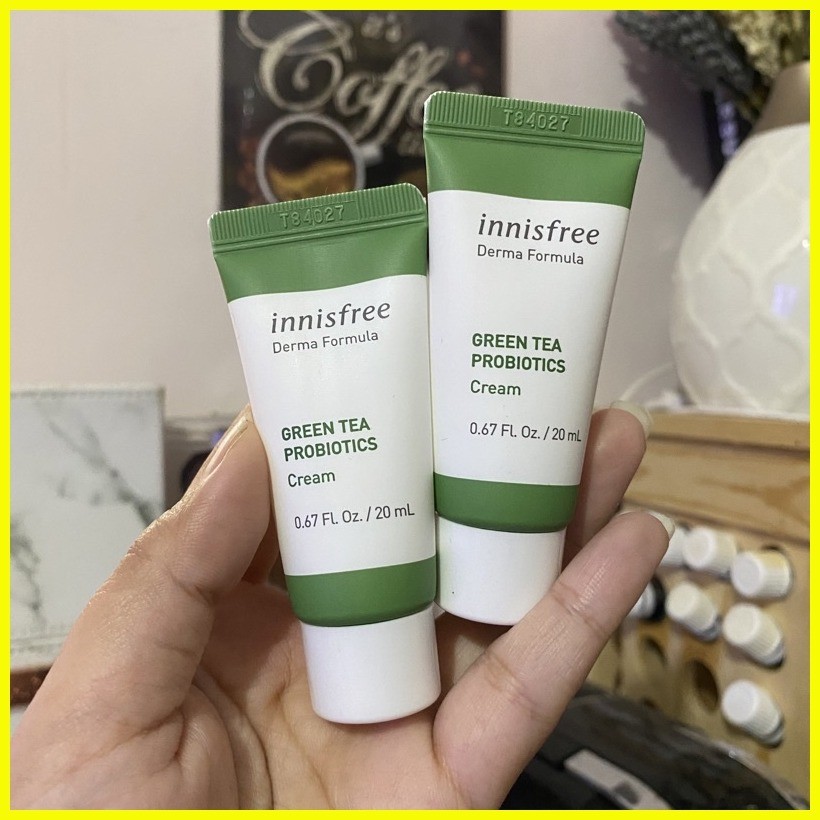 Innisfree Green tea Probiotics Cream Mini tube 10ml/20ml Shopee