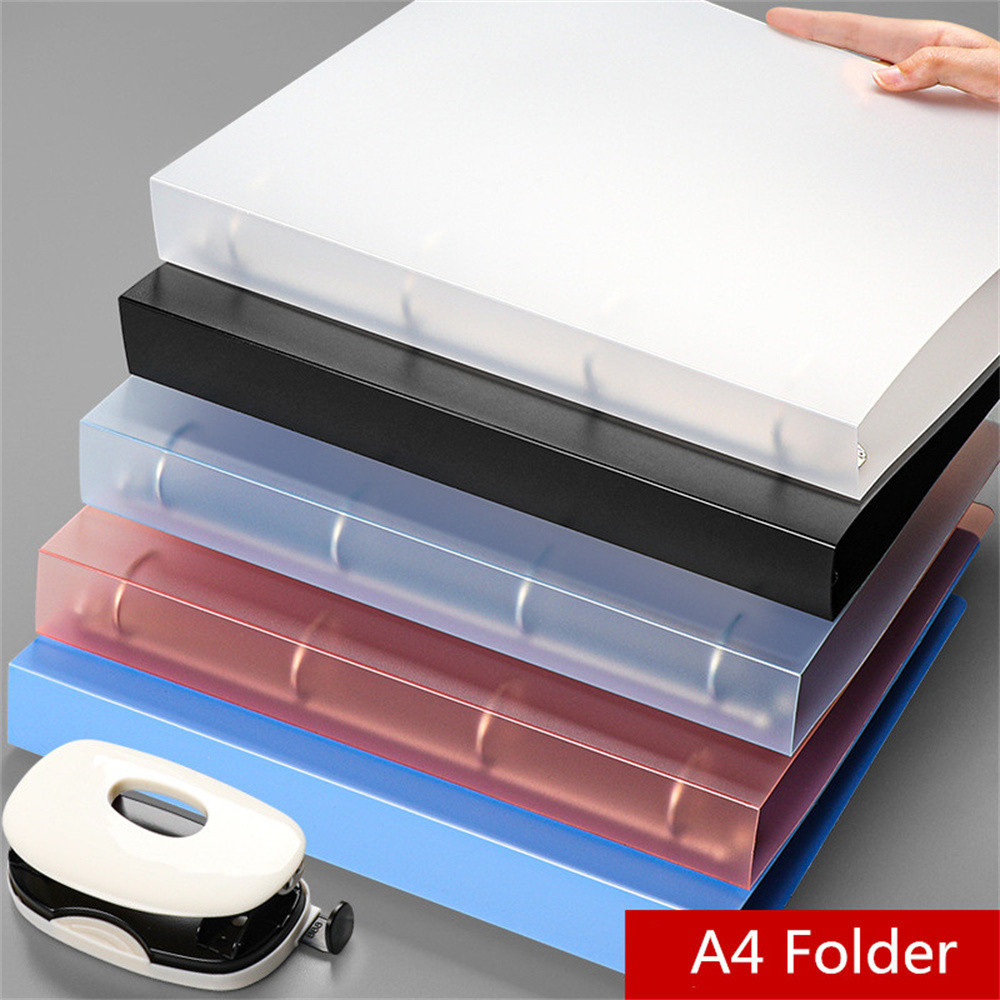 A4 Loose-Leaf Folder 4-Hole D-Type Punch Clip Binder Document Binders ...