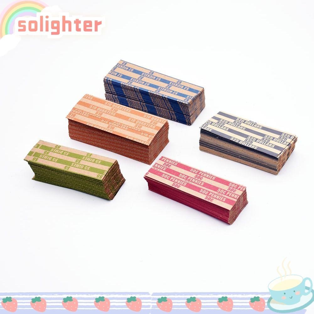 SOLIGHTER 100pcs Coin Wrappers, 50 Penny Wrappers 100 Quarter Wrappers ...