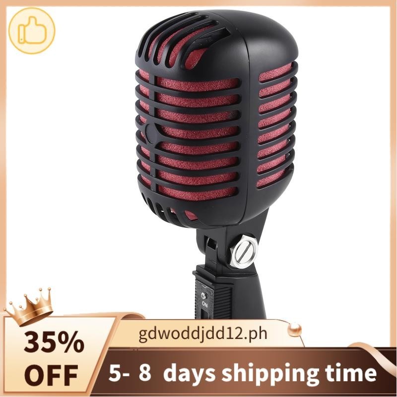 1 Piece Professional Classic Retro Dynamic Vocal Microphone Metal Swing ...