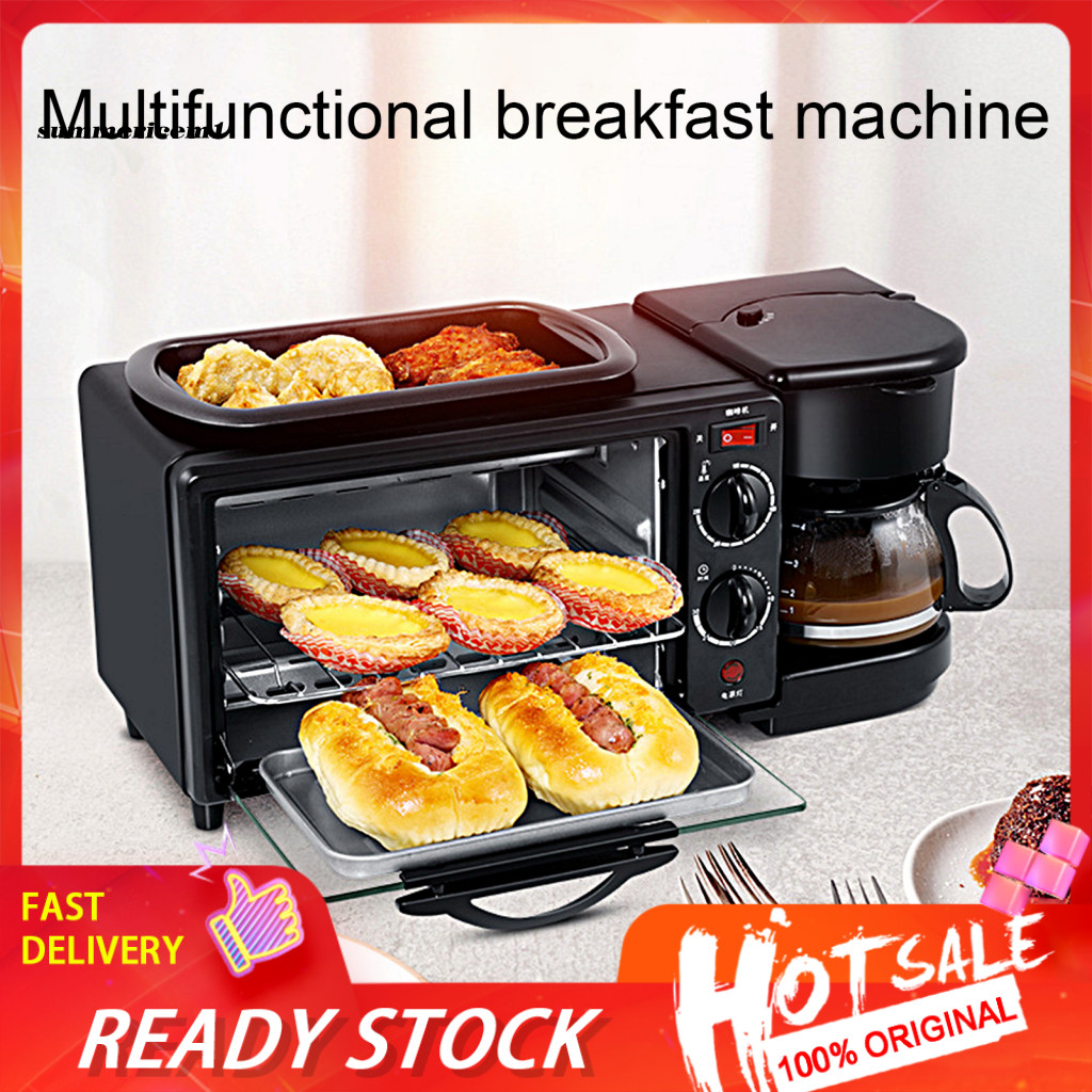 【Ready stock】 1 Set Electric Breakfast Machine 3-in-1 Safe 220V Double ...