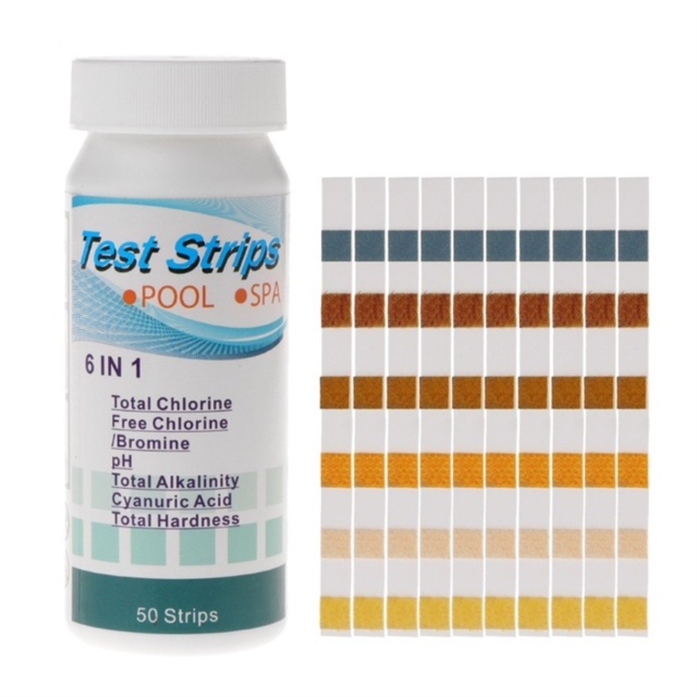 6 in 1 Water Test Strips Water Quality Testing Stripes in Pool Spas for