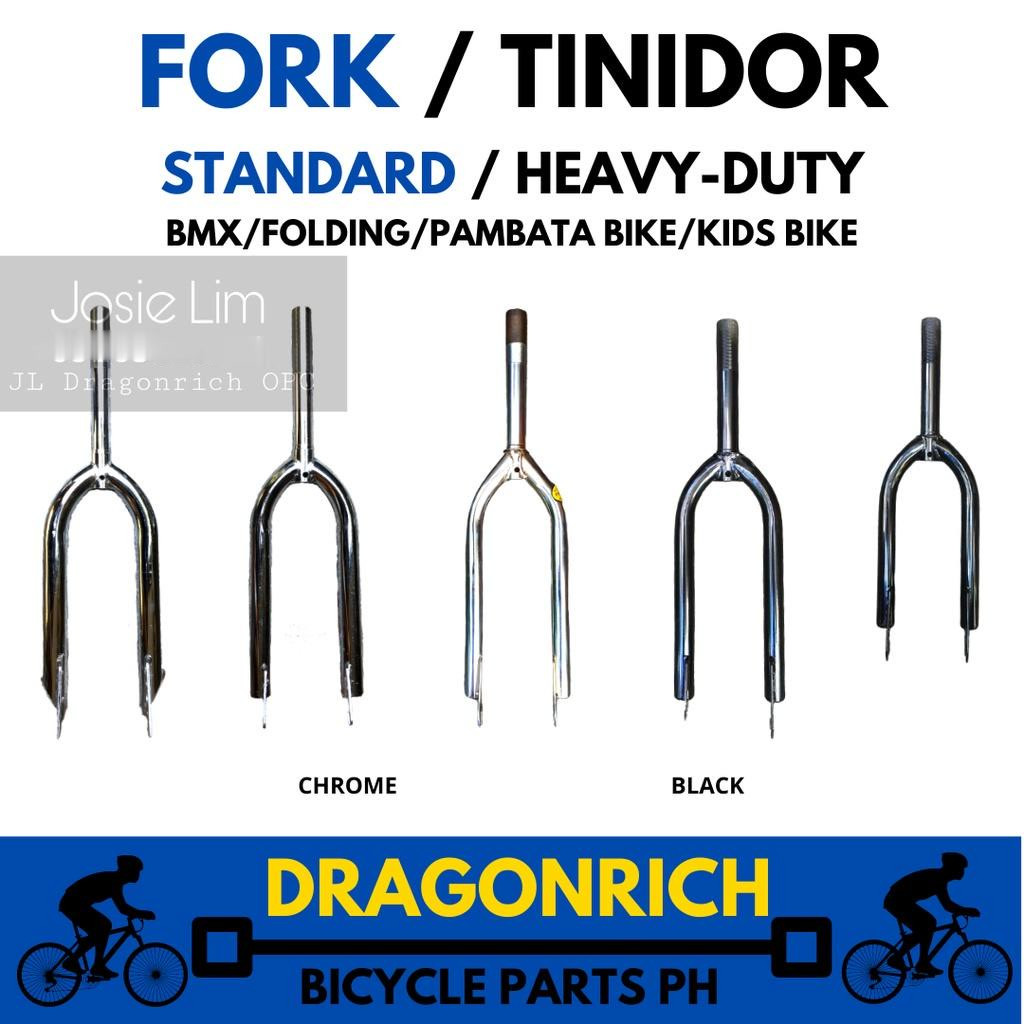 Bike Fork Tinidor Chromium Steel Standard Hybrid Heavy-Duty Bicycle Fork  Tinidor BMX Size 16 20