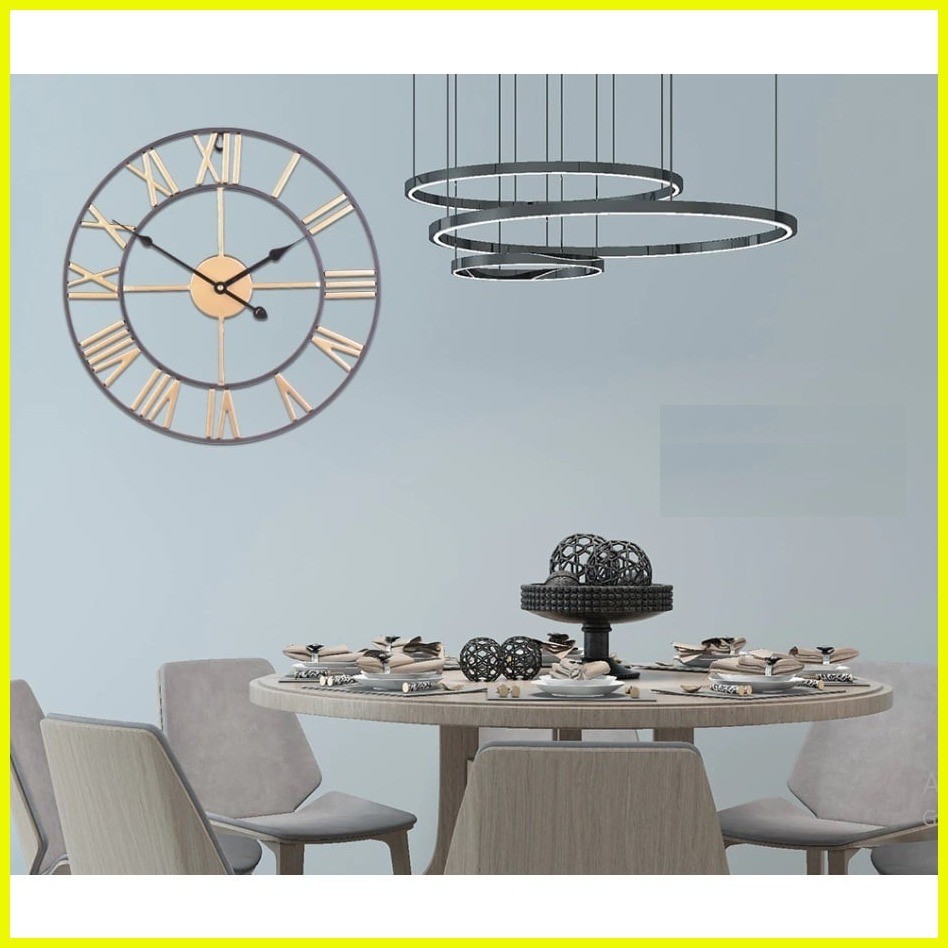 ¤ 40CM Large Roman Numeral Wall Clock Silent Battery Operated Quartz ...
