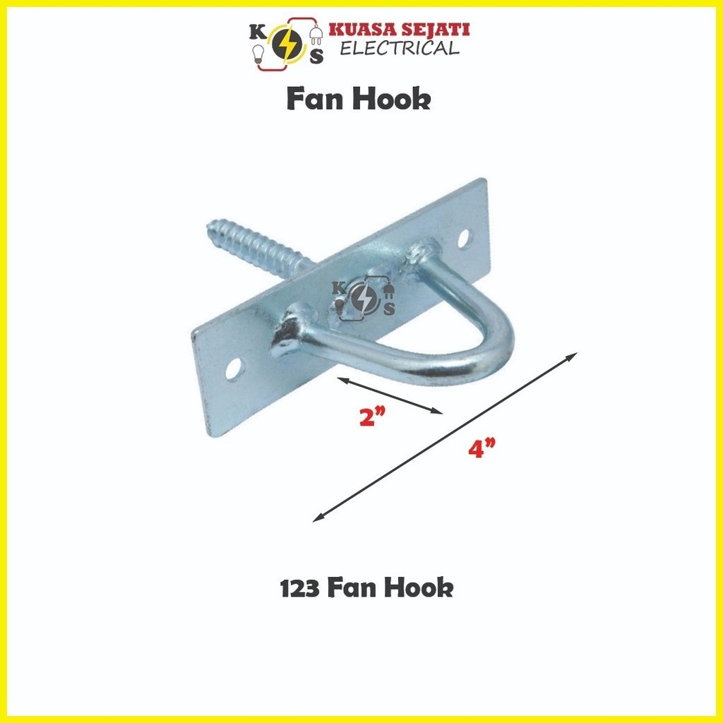 ∆ ๑ KAYU Fan Hook c/w Bolt & Nut/ U Shape/J Hook Ceiling Fan Hook (For