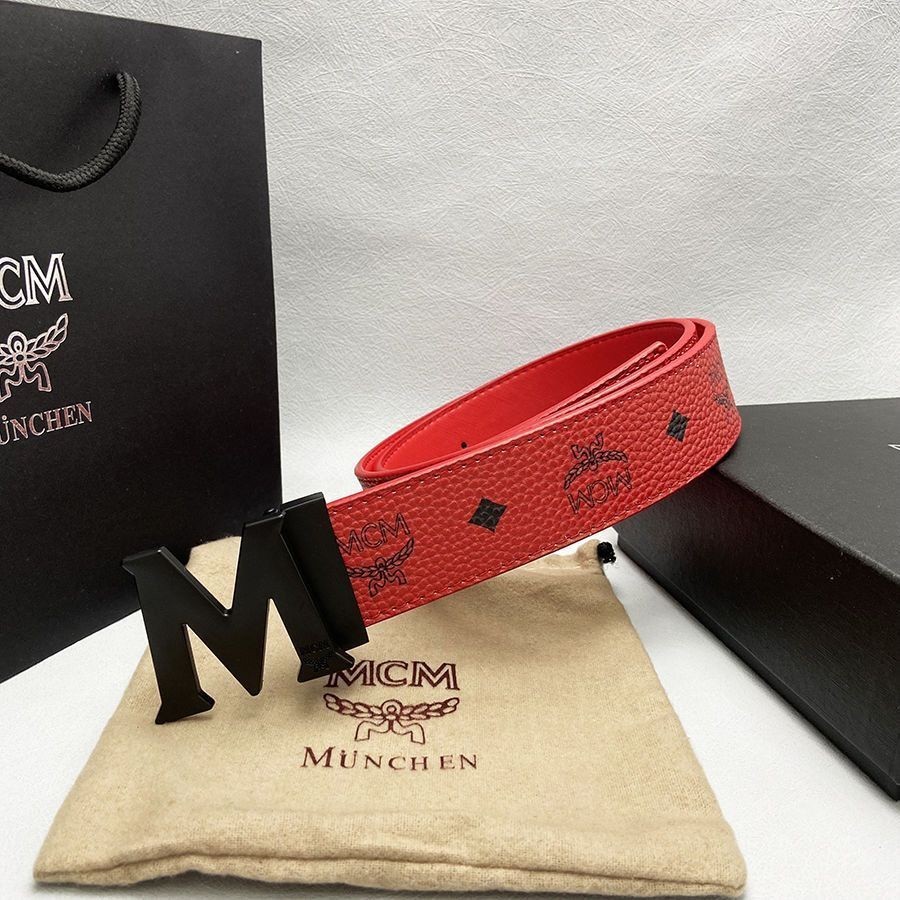 Mcm 2T4F Letters Universal Men Women Versatile Belts Pants Female Denim Male Printed Hot Selling Unique High MY Shopee Philippines