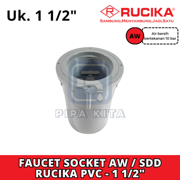 Faucet Socket AW 1 1/2 Inch RUCIKA Drat Socket IN TS THICK PVC | Shopee ...