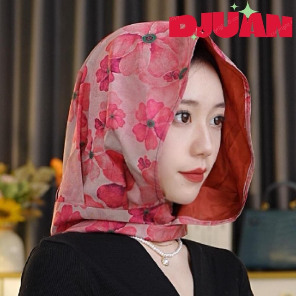 DUOJUAN Muslim Baotou Hat, Double-sided Printing Sun-Resistant Scarf ...