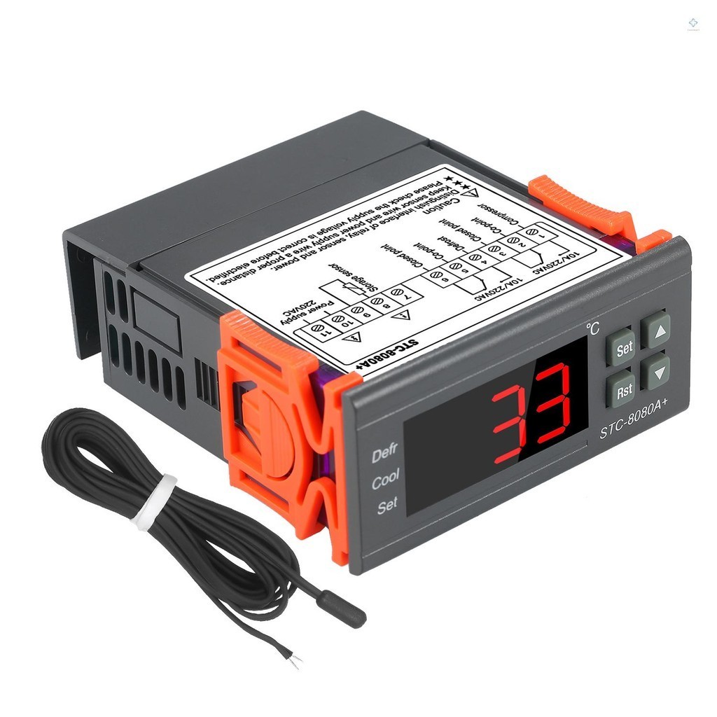 TMP Digital Temperature Controller STC-8080A+ Refrigerator Thermostat ...