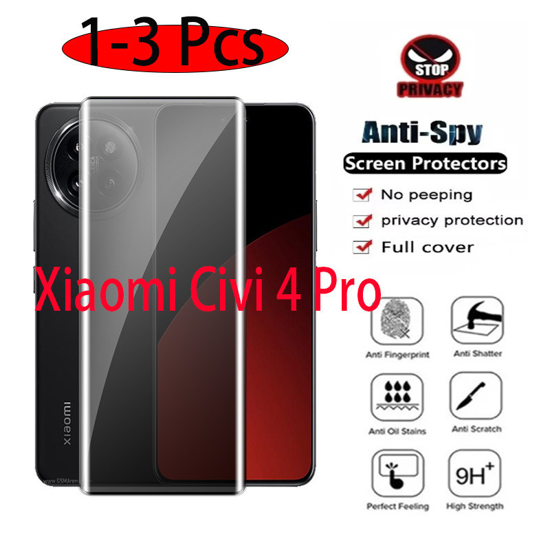 3D Curved Privacy Tempered Glass Camera Screen Protector For Xiaomi ...