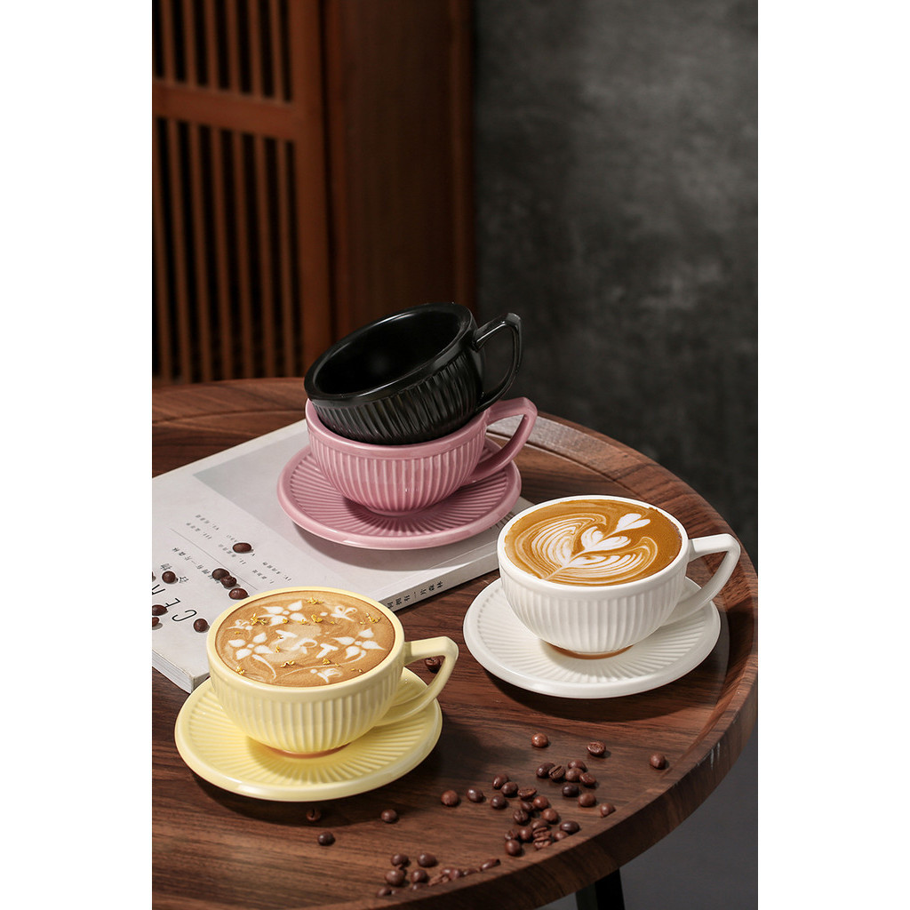 Kitchen Plus 250mL "Stanley" Japanese Retro Ceramic Cup and Saucer ...