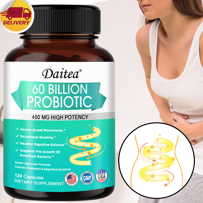 Daitea Probiotic 60 Billion Contains Lactobacillus Acidophilus To