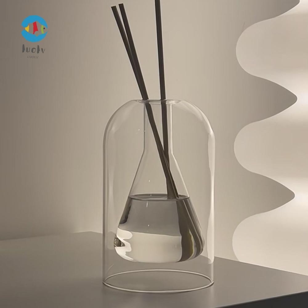 LUOLUVO Storage Containers, Transparent Fragrance Stick Diffuser ...