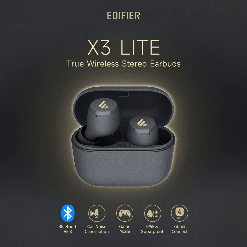 Edifier X3 Lite Wireless Earbuds with App Control - Bluetooth V5.3 ...