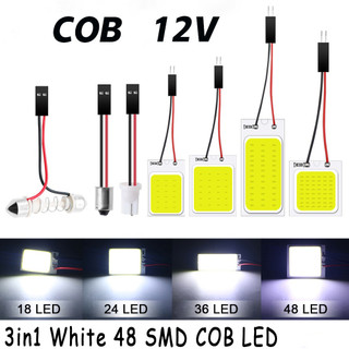 2Pcs Automobile Xenon HID 36 COB LED Dome Map Light Bulb Auto Car Interior Panel Lamp 12V 5500