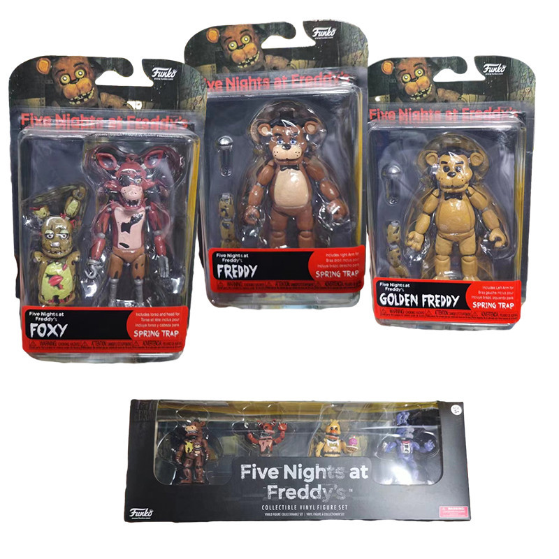 4 Pcs Set FNAF Funko Five Nights At Freddy Foxy Bonnie Chica Nightmare ...