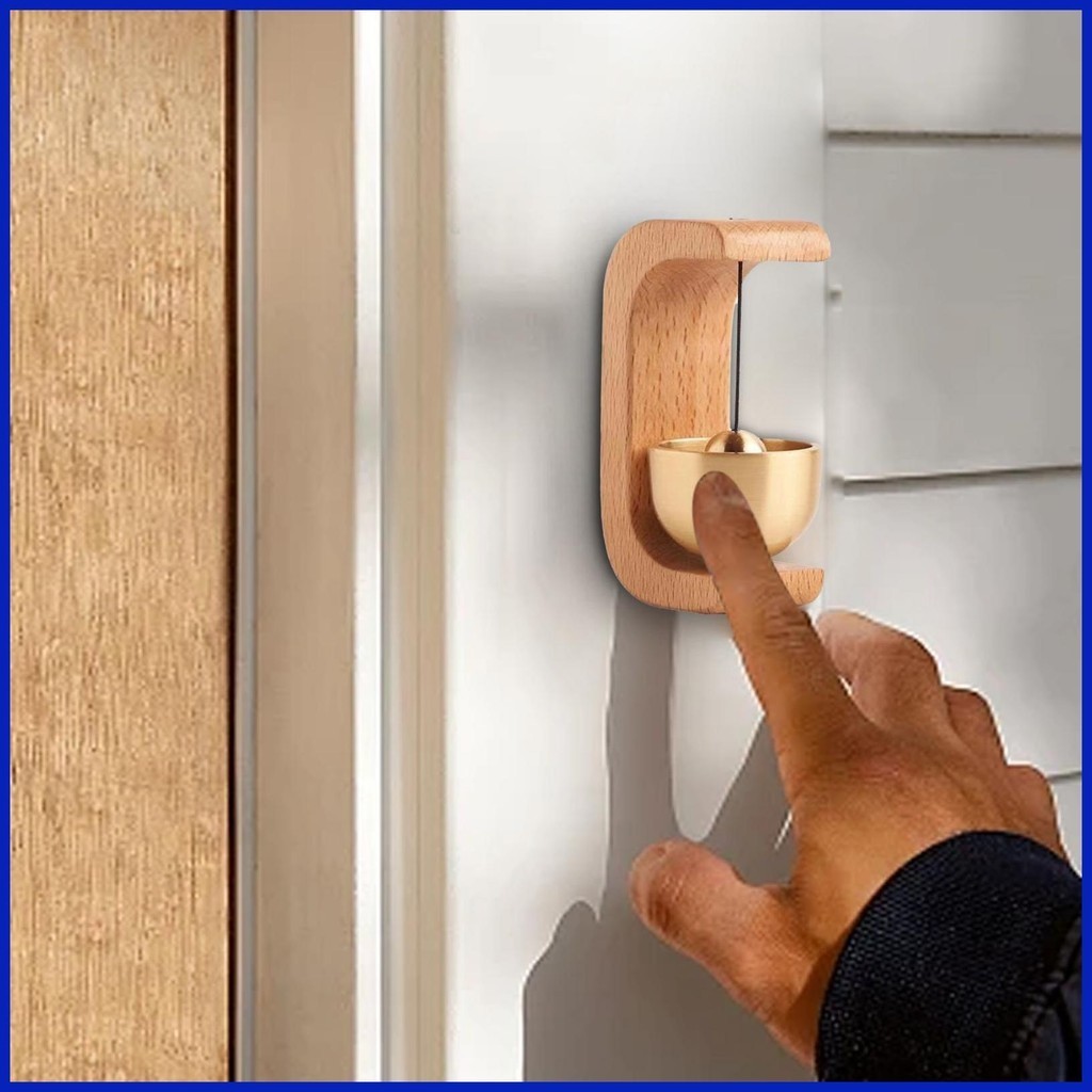 Wooden Magnetic Doorbell Chime – Rustic Decorative Door Bell, Loud Clear Sound, Wall Mounted, For Home, Store, Entry Alert, 1.77 X 2.76 Inches