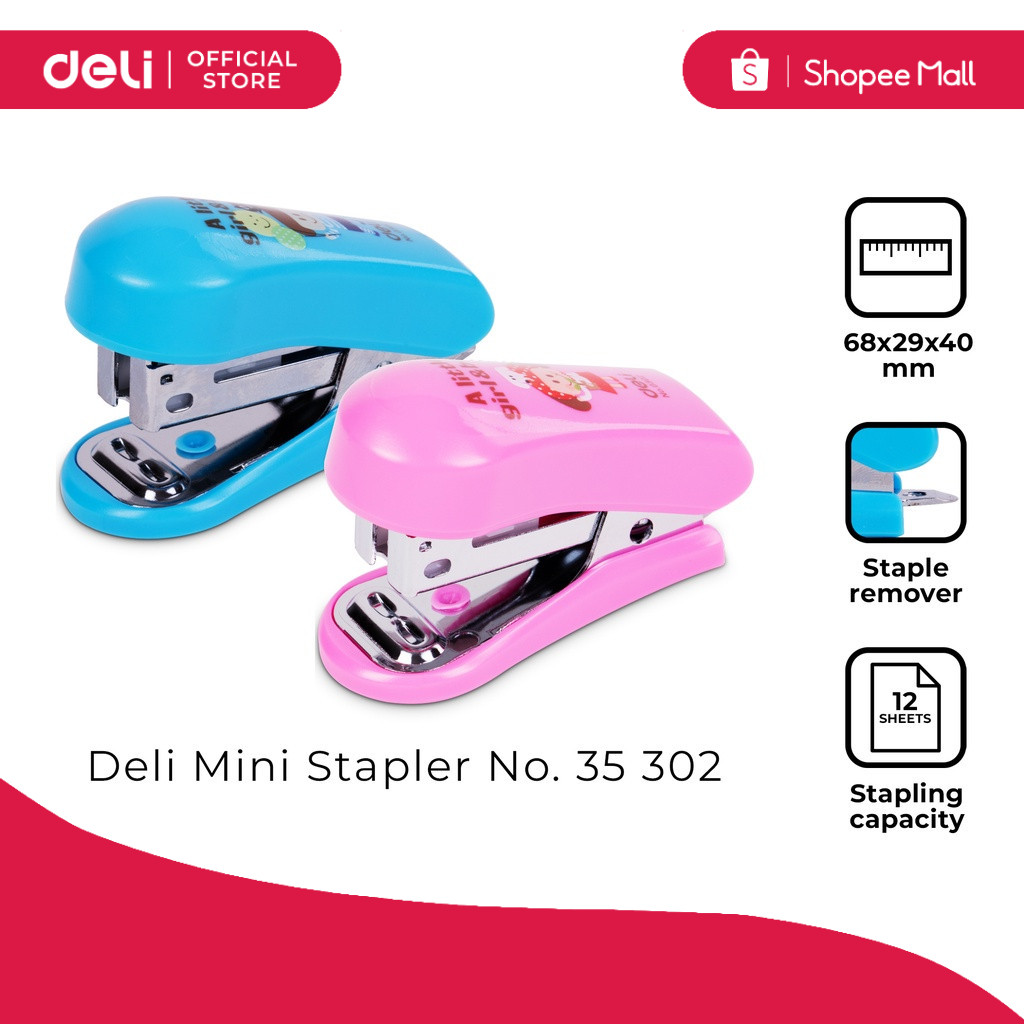 Deli 302 Mini Stapler No. 35 (1PC) [7527302] | Shopee Philippines