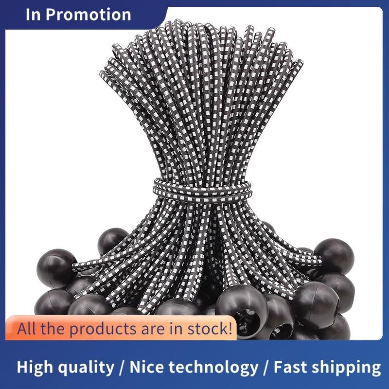 50 PCS 6Inch Tarpaulin Bungee Balls Bungee Cord with Balls Black Small ...