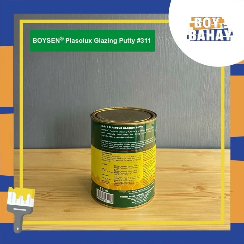 Boysen Plasolux Glazing Putty White B311 Liter Size | Shopee Philippines