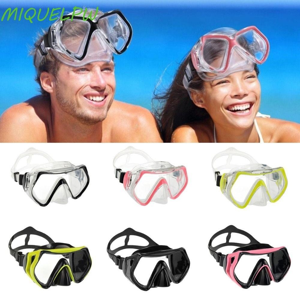 MIQUELPW Dive Goggles, Impact Resistance Panoramic Wide View Swimming