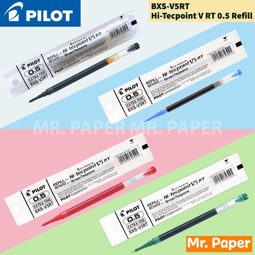 Pilot Hi-Tecpoint V RT Refill | 0.5mm 0.7mm 1.0mm | BXS-V5RT BXS-V7RT ...