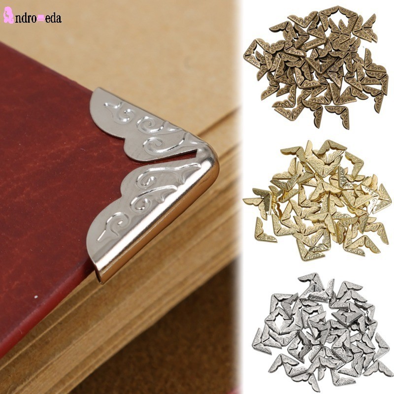 50Pcs Mixed Flower Lace Corner Protector DIY Metal Photo Frame Notebook ...