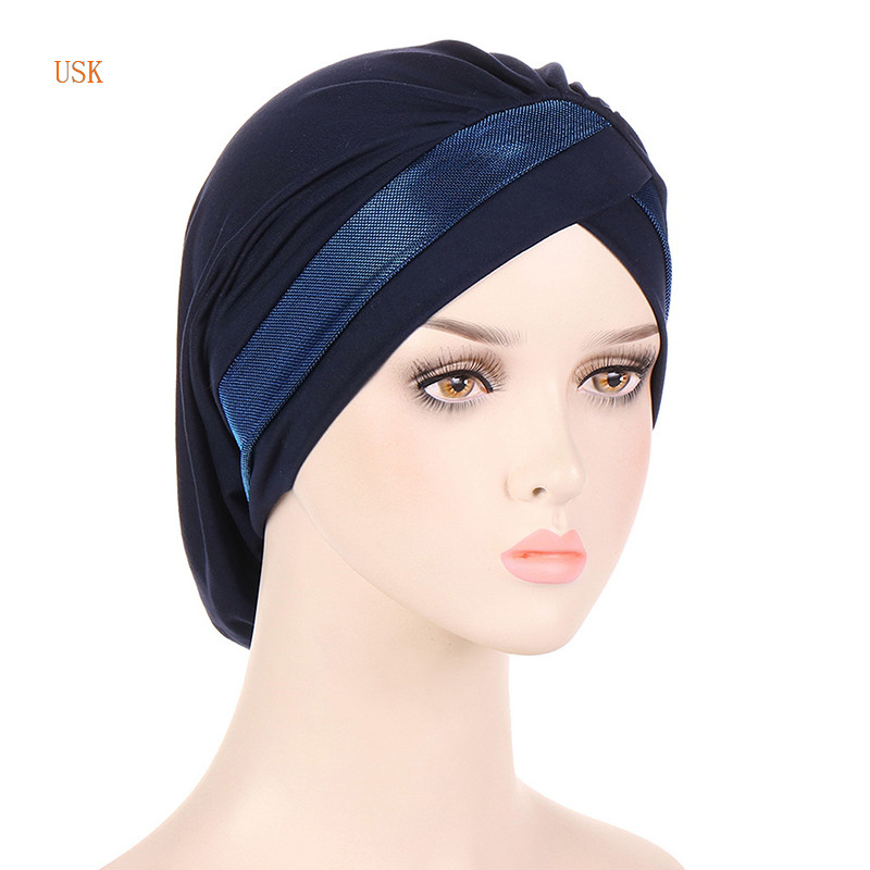 Forehead Cross Muslim Turban For Women Islamic Inner Hijab Cap Islamic Under Scarf Arab Wrap 5136