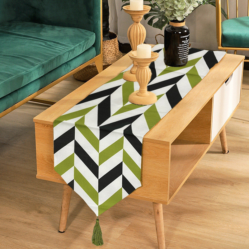 Romantika Pattern Table Runner 2m with Tassel Farm Style Table Cloth ...