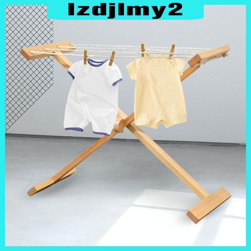 [Lzdjlmy2] Children Laundry Drying Rack Towel Rack for Kids Wood ...