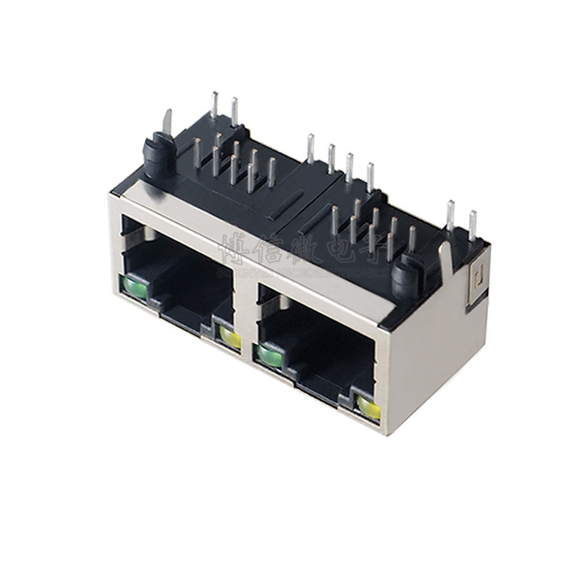 R RJ45 Socket 56 1X2 With Light without Light 1 * 2 RJ45 Network ...