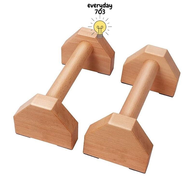 Push Up Bar Wooden Parallel Bars Inverted Bar Set Of 2 Non Slip