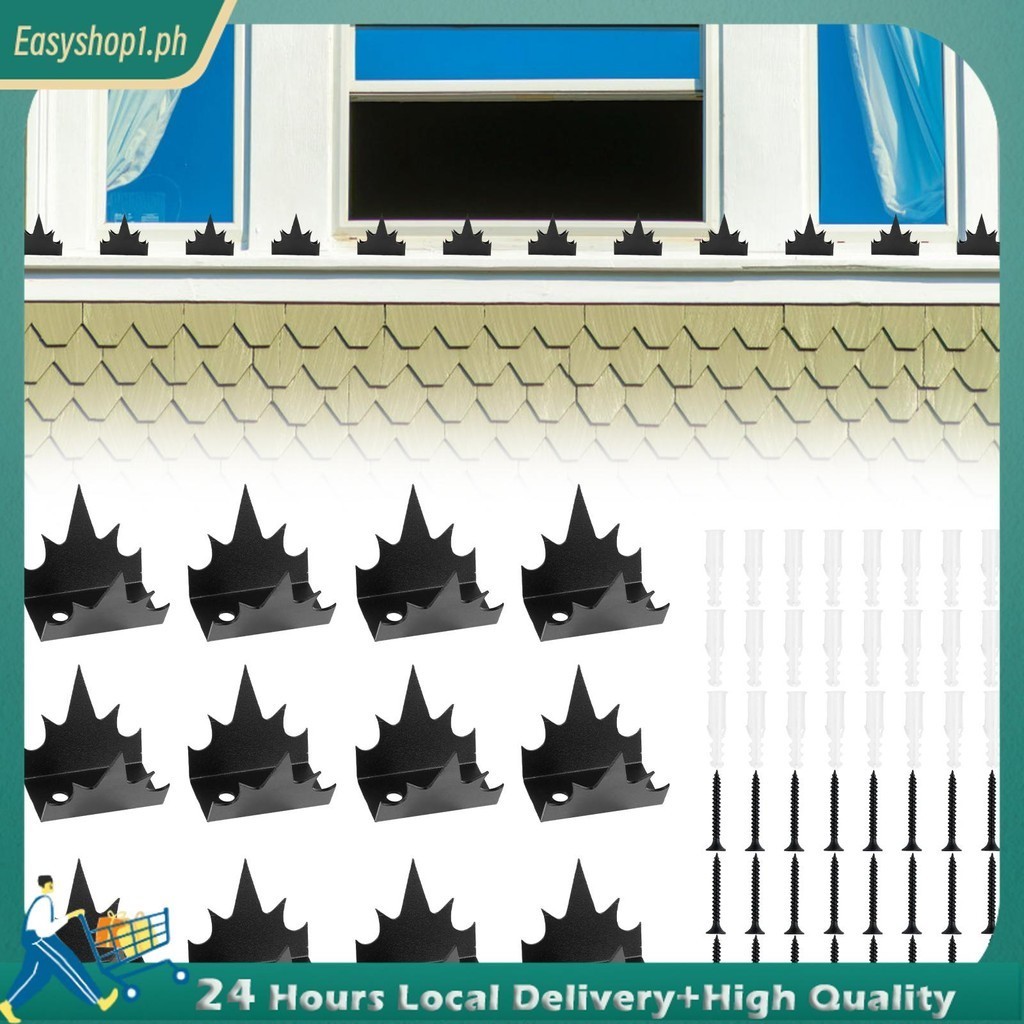 12Pcs Fence Wall Spike Metal Anti-Climb Fence Security Spike With Screw ...