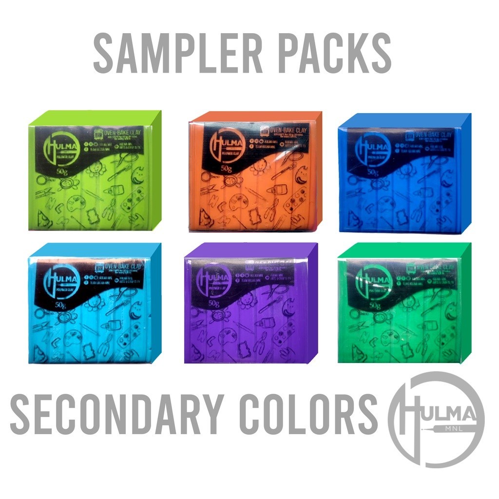 Hulma MNL Polymer Clay Sampler Packs Kit Oven Bake clay 50g packs ...