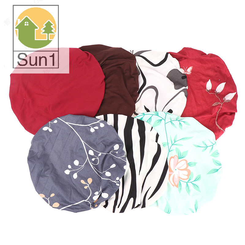 Sun1> Round Chair Cover Bar Stool Cover Elastic Seat Cover Home Chair