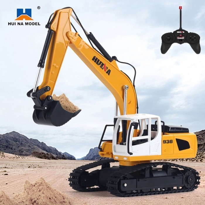 Huina RC 1516 Excavator 6CH Scale 1/24 Remote Control Heavy Equipment ...